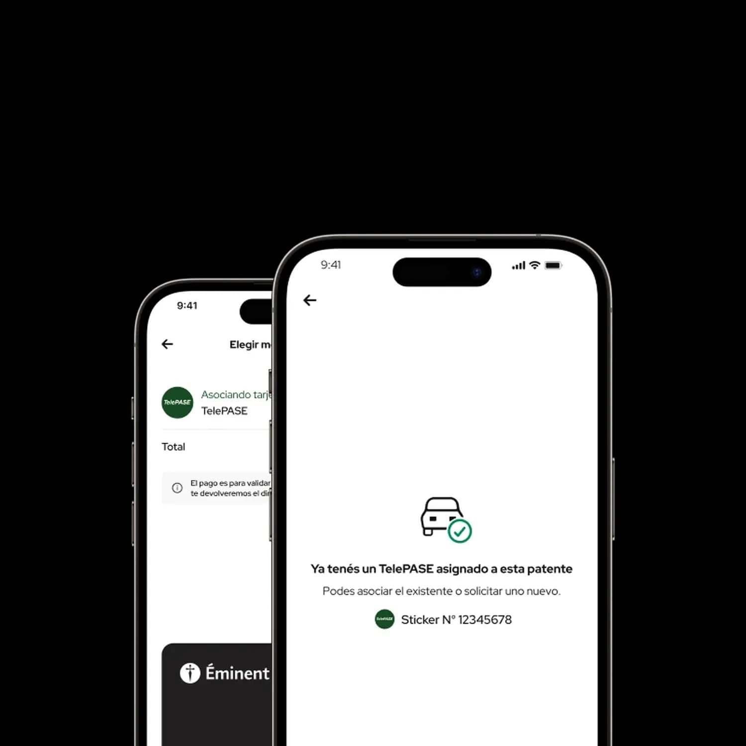 Referencia de asociación de TelePASE